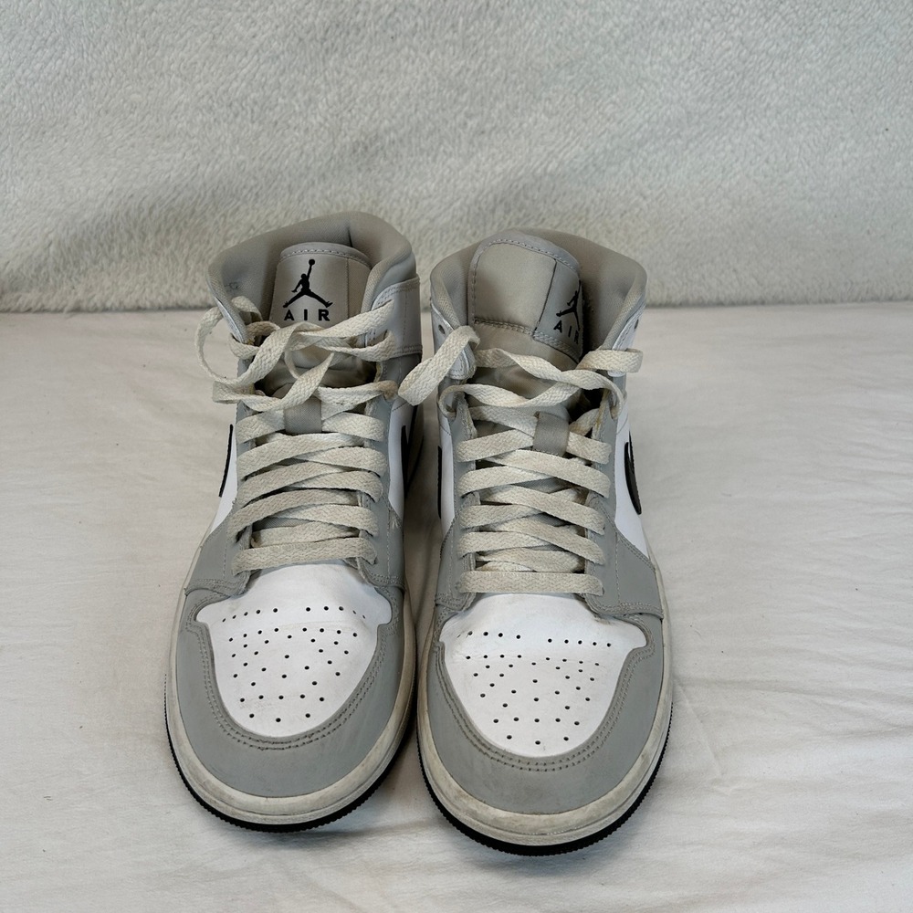 Nike Air Jordan 1 Mid Womens 8.5 Grey Fog Black White BQ6472-015 Sneakers - Picture 4 of 16